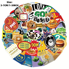 60pcs Graffiti Stickers Laptop Helmet Cup Waterproof Decoration Stickers