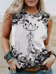 Paisley Print Tank Top Sleeveless Casual Summer Women's Clothing