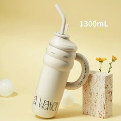 1300ml Stainless Steel Water Bottle with Straw