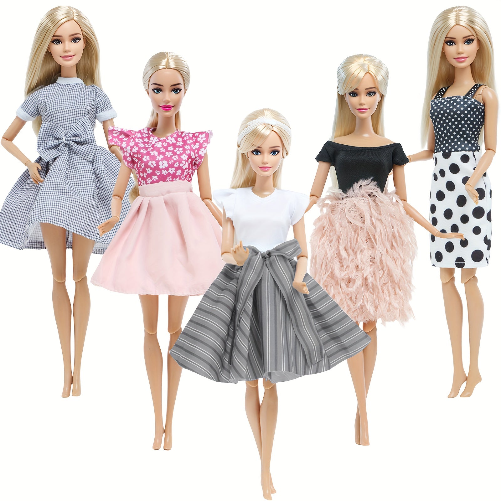 5pcs Stylish Doll Clothes Set for 11.5 Inch Dolls Everyday Outfit
