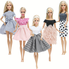 5pcs Stylish Doll Clothes Set for 11.5 Inch Dolls Everyday Outfit