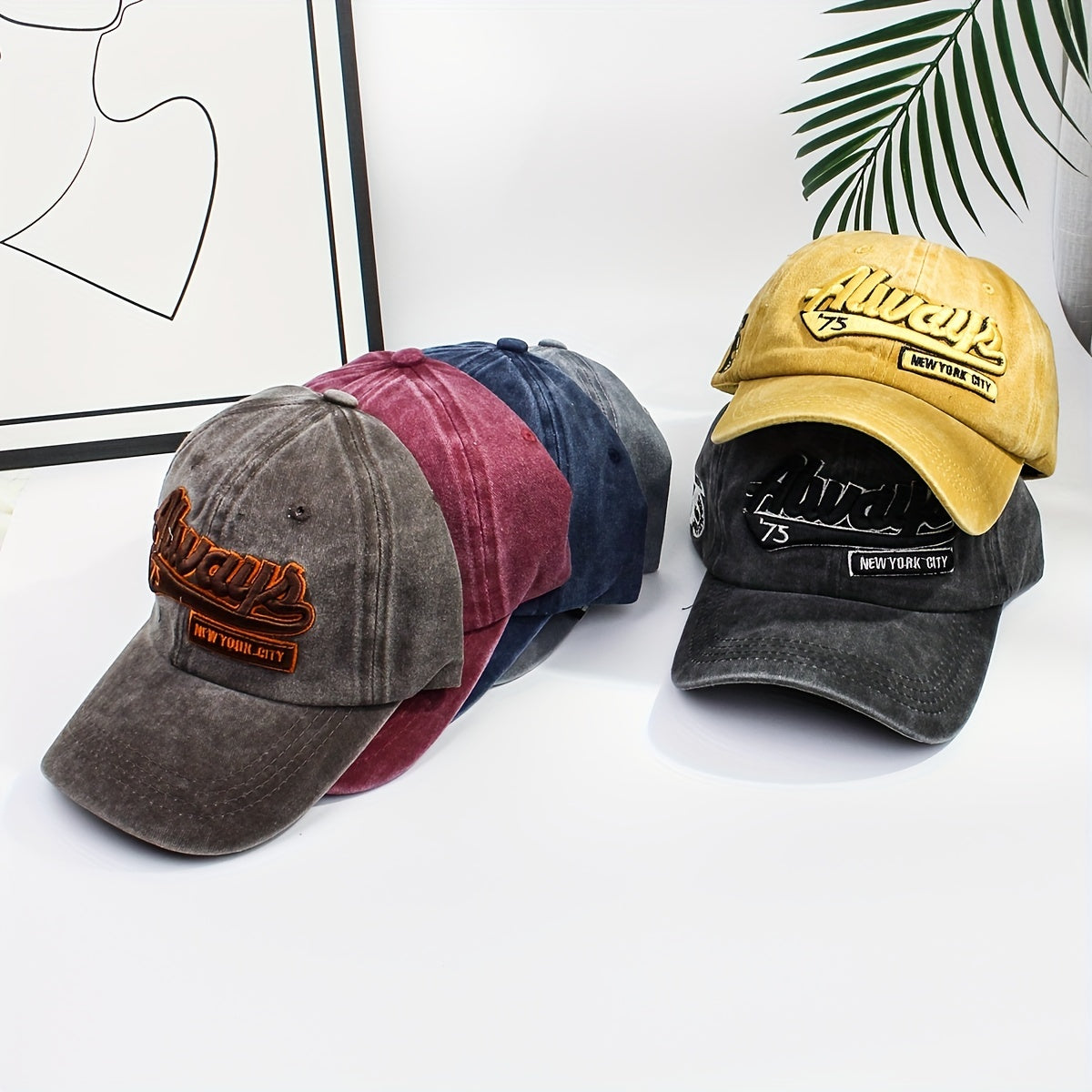 American Retro Hats Women Do Old Baseball Cap Washed Denim Cap