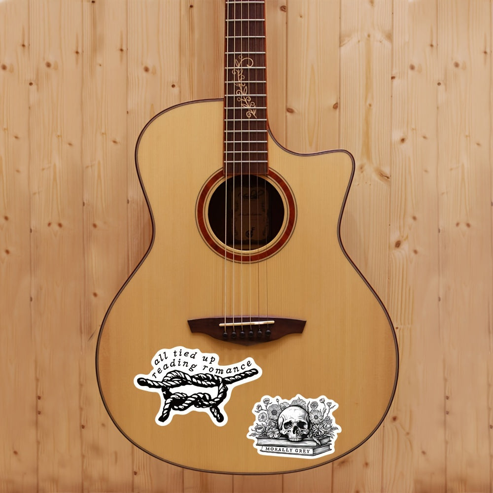 50pcs Cartoon Skull Graffiti Stickers for Books Guitars Waterproof Stickers