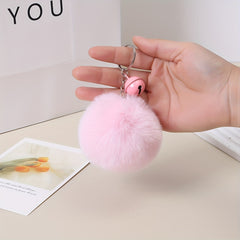 Pom Pom Keychain Plush Key Ring Bag Charm Accessory Girls Gift