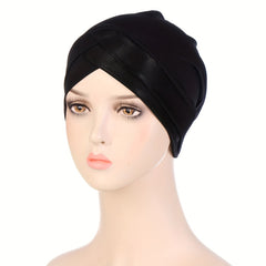 Turban Cap Stitching Bling Headwrap Ramadan Head Scarf Lightweight Bonnet