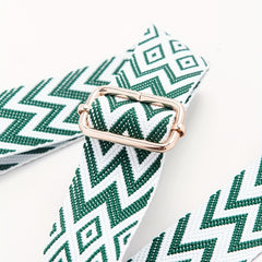 Striped Pattern Adjustable Shoulder Strap Wide Purse Crossbody Strap
