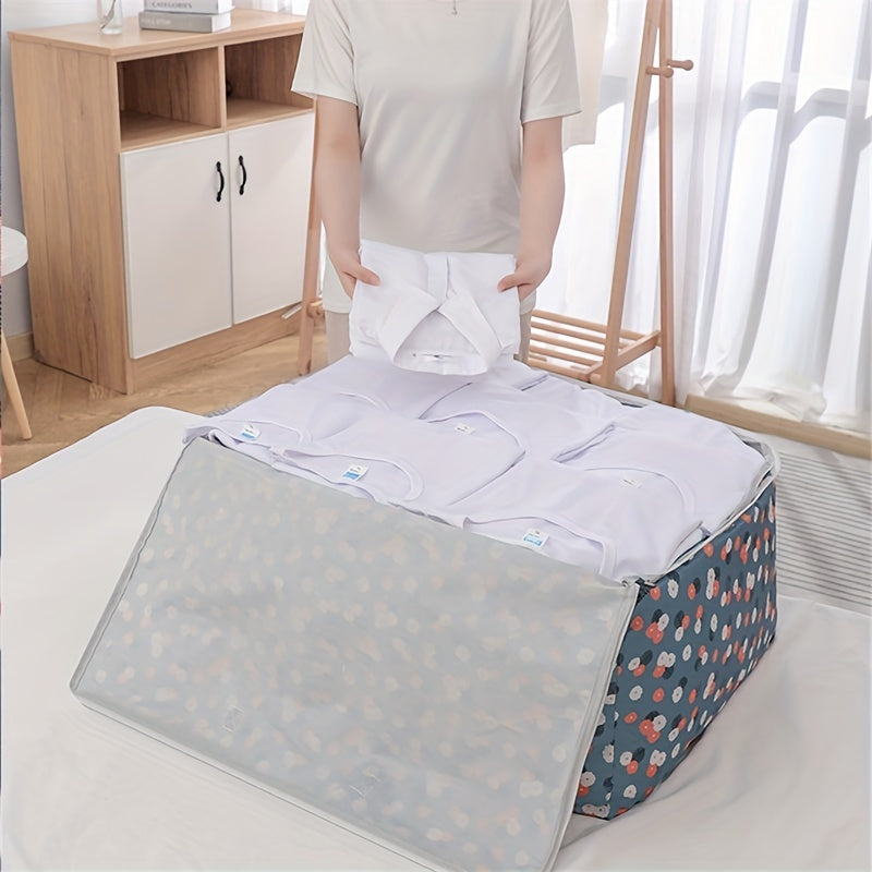Large Capacity Storage Bag Zipper All Over Pattern Organizer Zipper