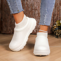 Women's Plush Lined Waterproof Ankle Rain Boots