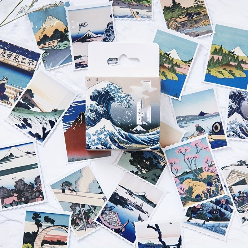 46pcs Ukiyo Pictures Stickers for Scrapbooking Albums DIY