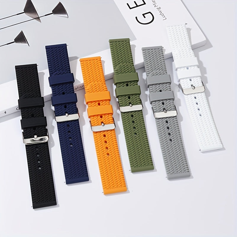 Sport Rubber Watch Strap Quick Release Silicone Watchband 18-24mm