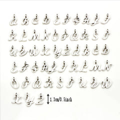 26pcs Antique Silvery Letters Bracelet Pendant Set