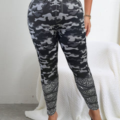 Camo Print High Rise Leggings