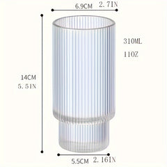 11oz Glass Cup Milk Coffee Cup Wooden Lid Straw Outdoor Fitness Camping Picnic