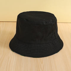 Lucky Clover Print Bucket Hat Green Sunscreen Fisherman Cap