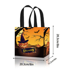 2pcs Halloween Non-Woven Tote Bags - Pumpkin Skull Tomb Bags