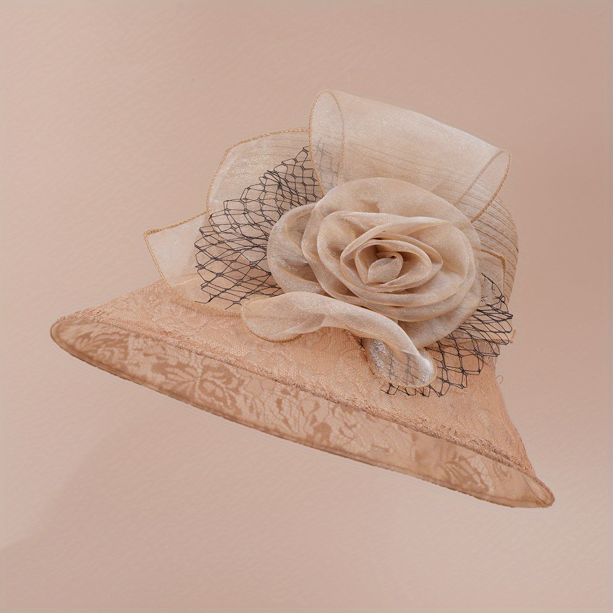 French Style Hat Summer Lace Mesh Bucket Hat Men's And Women's Retro Top Hat