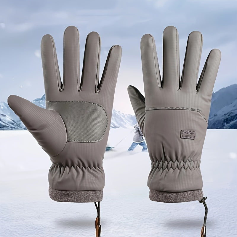 Plush Thickened Winter Gloves Windproof Waterproof Warm Touch Screen Gloves