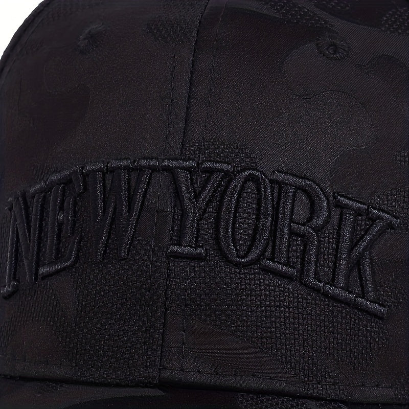 Men's Embroidered Letter Baseball Cap Sun Protection Mesh Cap