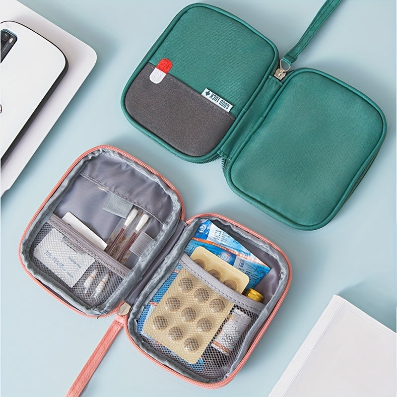 Portable Zipper Medicine Bag Mesh Wristlet Mini Storage Block Medical Kit