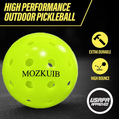 12pcs Outdoor Pickleball Balls Set Durable 40 Hole Beginner Indoor/Outdoor