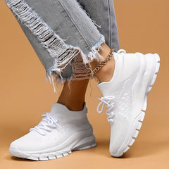 Women's Breathable Lace Up Walking Shoes Non Slip Sneakers