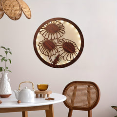 LED Flower Shape Wooden Lamp Home Decoration