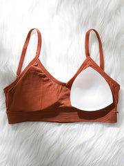 Solid Cami Crop Top Backless Slim Fit Top Women's Lingerie