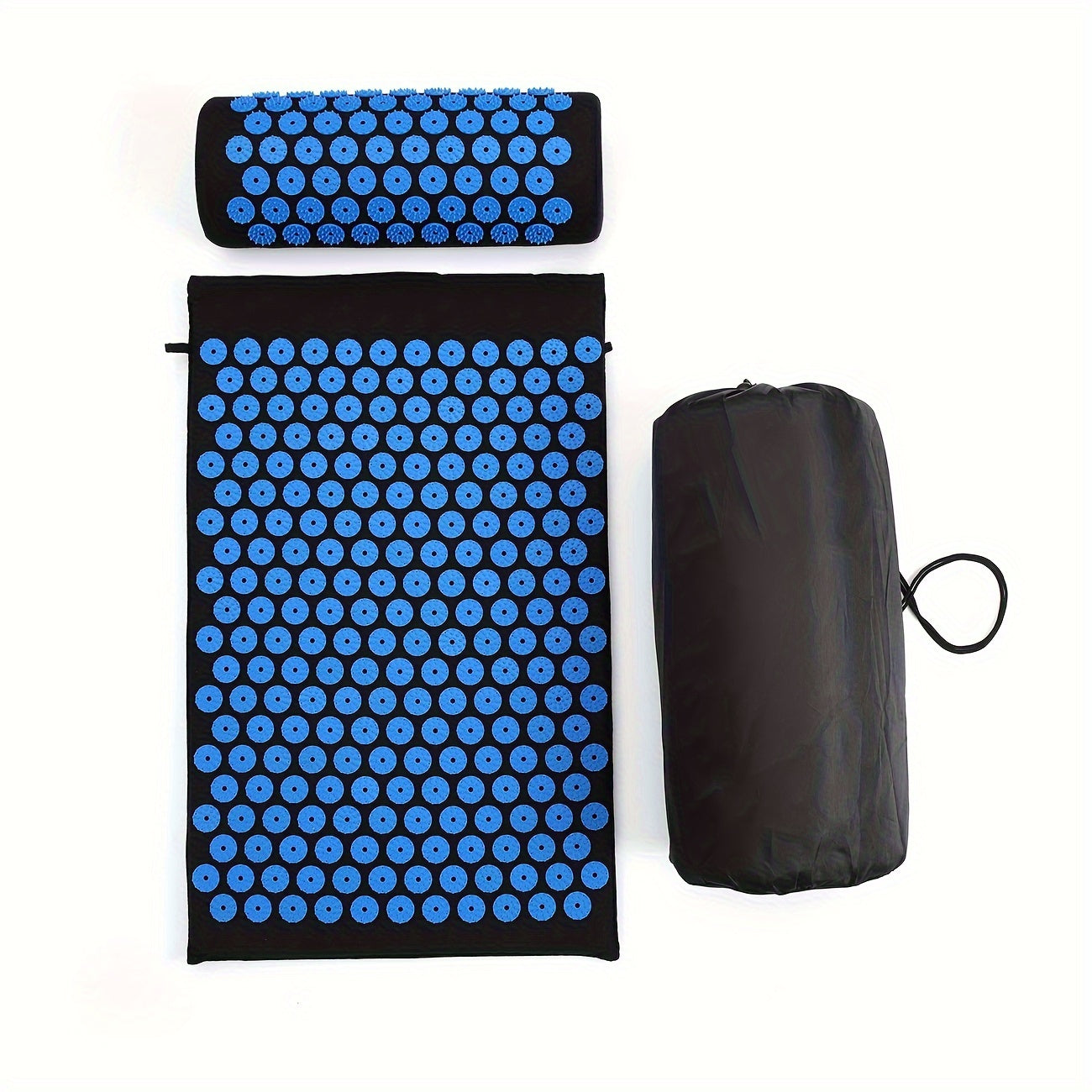 Yoga Acupressure Massage Mat Set with Pillow & Storage Bag