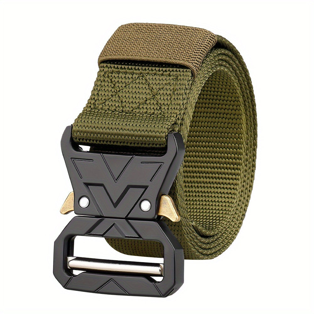 Men's Tactical Belt Quick Release Buckle Thickened Nylon for Outdoor Work