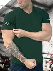 Men's Quick Dry Stretch Crew Neck Tee Shirt