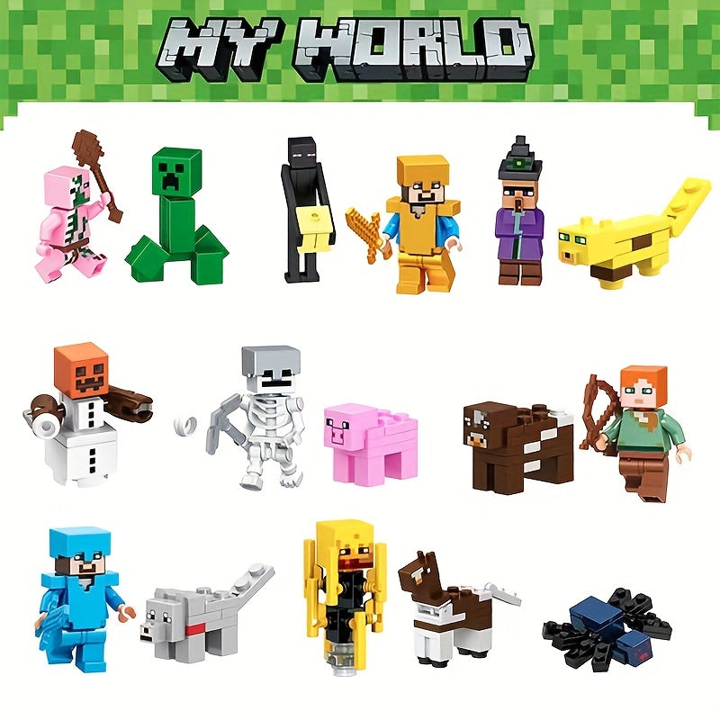 4 in 1 Mine Block Set - Build Your Own Scenes & Perfect Gift