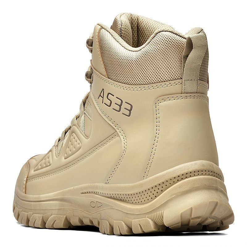 Men's High Top Military Style Hiking Boots Non-Slip Lace Up Shoes