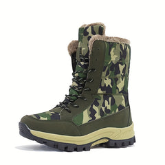 Camouflage Non-slip Lace Up Hiking Boots for Women