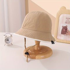 Kids Double-Sided Sunshade Bucket Hat for Outdoor Travel