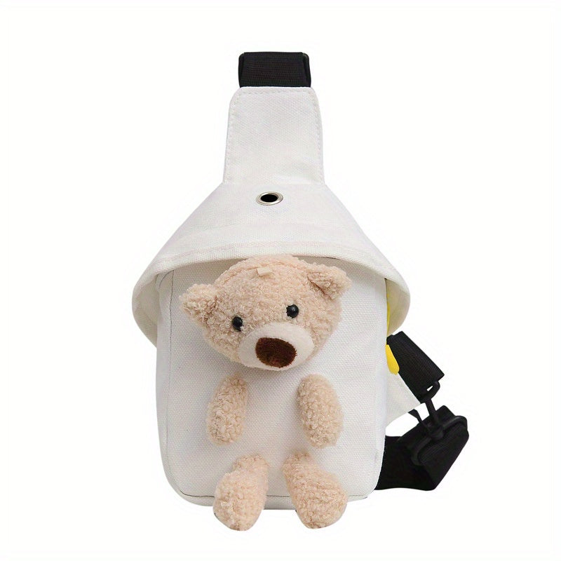 Kids Cartoon Bear Chest Bag Mini Canvas Coin Purse