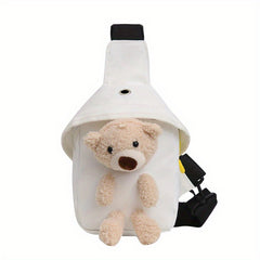 Kids Cartoon Bear Chest Bag Mini Canvas Coin Purse