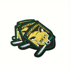 2pcs Foxhound Patch Embroidered Morale Patches with Hook and Loop Fasteners