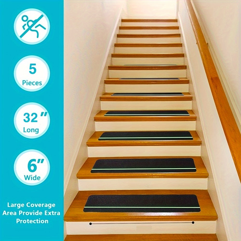 10pcs Anti Slip Traction Treads w/ Glow In The Dark Stripe - Grip Tape