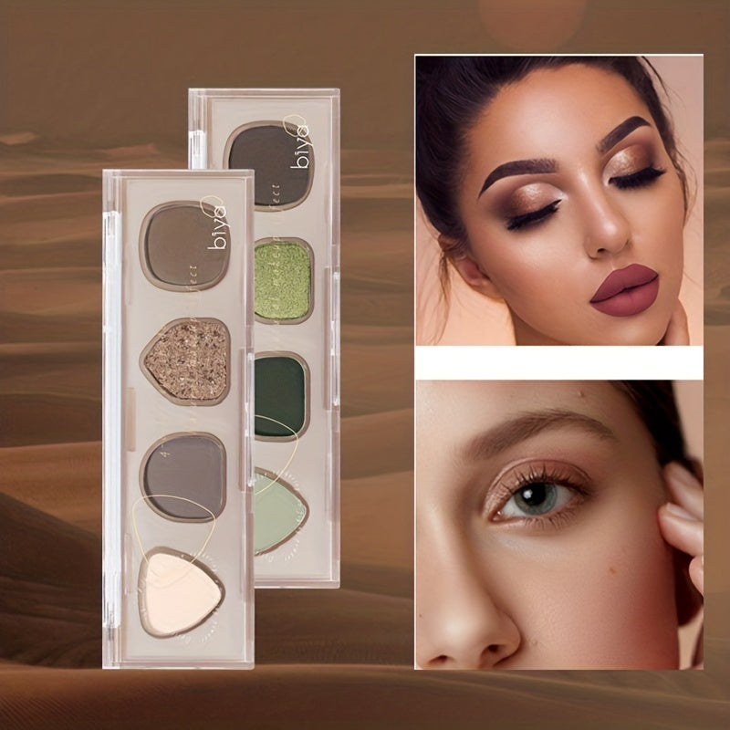 Wasteland Style Eyeshadow Palette - 4 Shimmering Matte Finish Colors