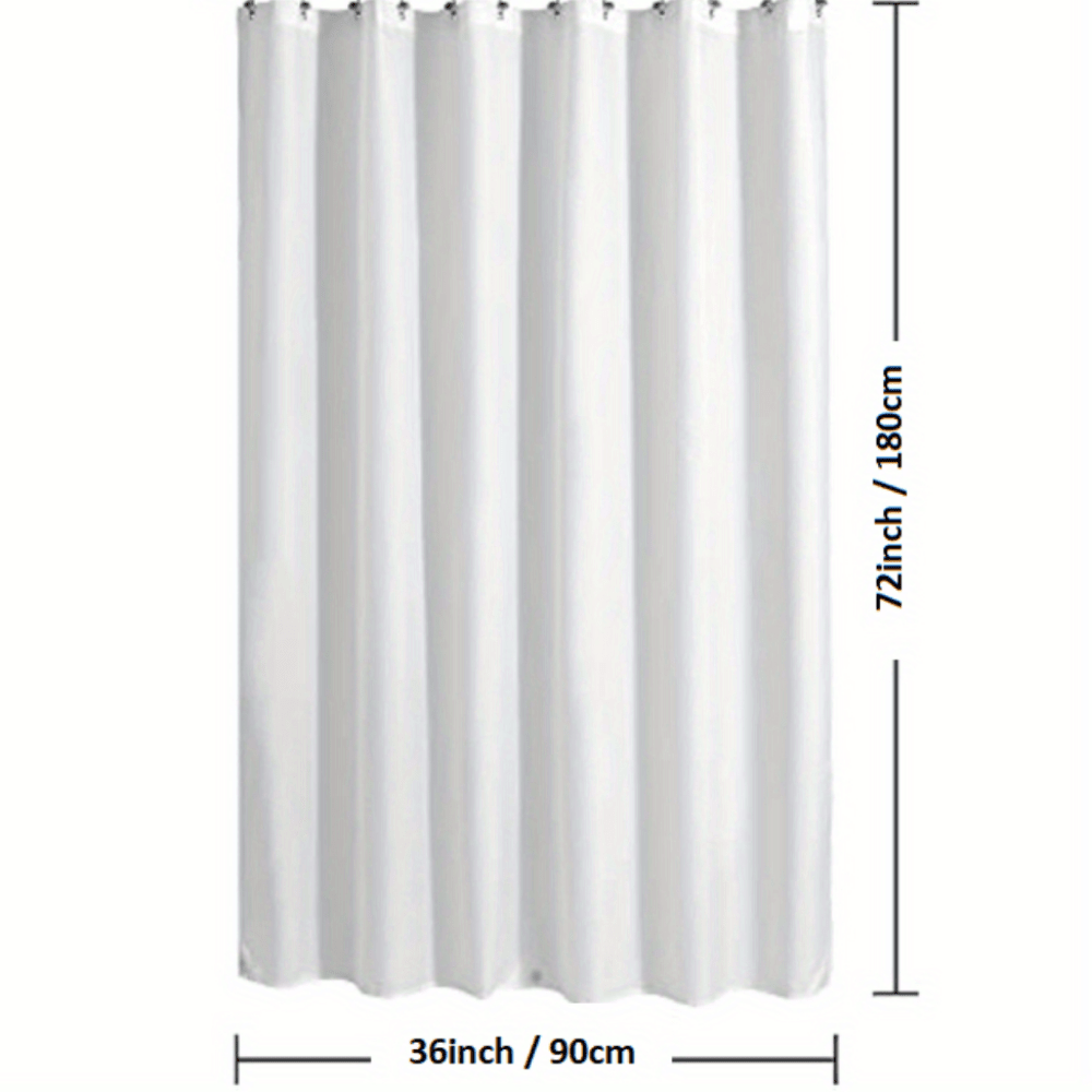 Waterproof Polyester Shower Curtain with Hooks