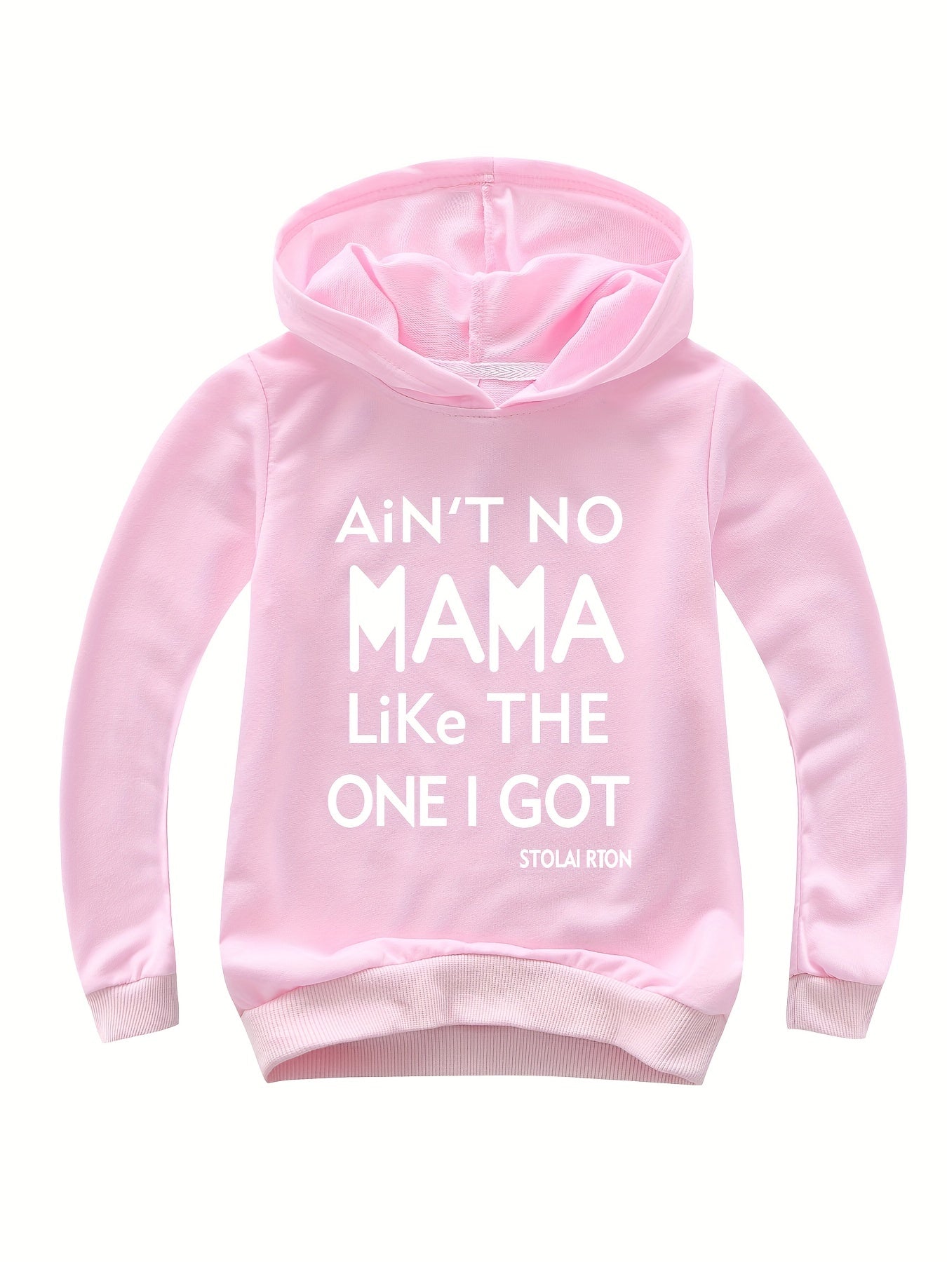 Kids Cozy Letter Print Hoodie Pullover Sweatshirt