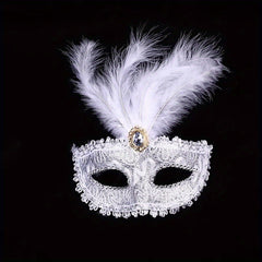 Girls Feather Mask Masquerade Cosplay Dress Up For Party