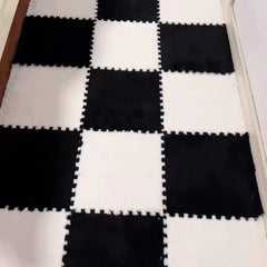 12pcs Interlocking Foam Floor Mats Baby Play Mat Exercise Mat 30x30 Black