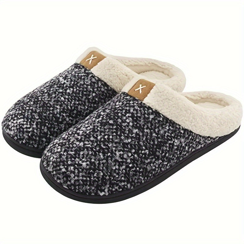 Men's Cozy Plush Slippers Comfy Warm Home Shoes for Winter