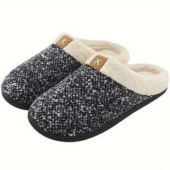 Men's Cozy Plush Slippers Comfy Warm Home Shoes for Winter