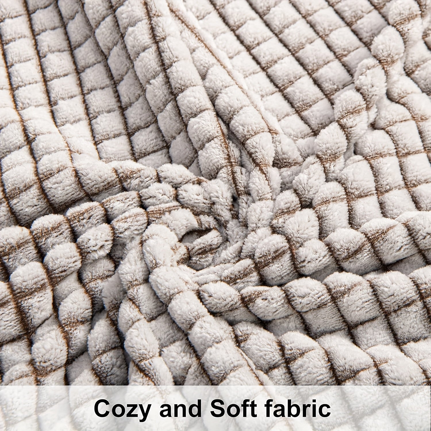 Cozy Plaid Baby Blanket Soft Knit Throw for Newborn Toddler Crib