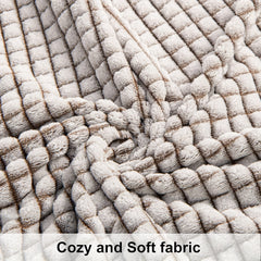 Cozy Plaid Baby Blanket Soft Knit Throw for Newborn Toddler Crib