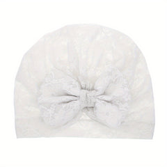 Baby Lace Hat Breathable Bow Pullover Hat For Newborn Kids
