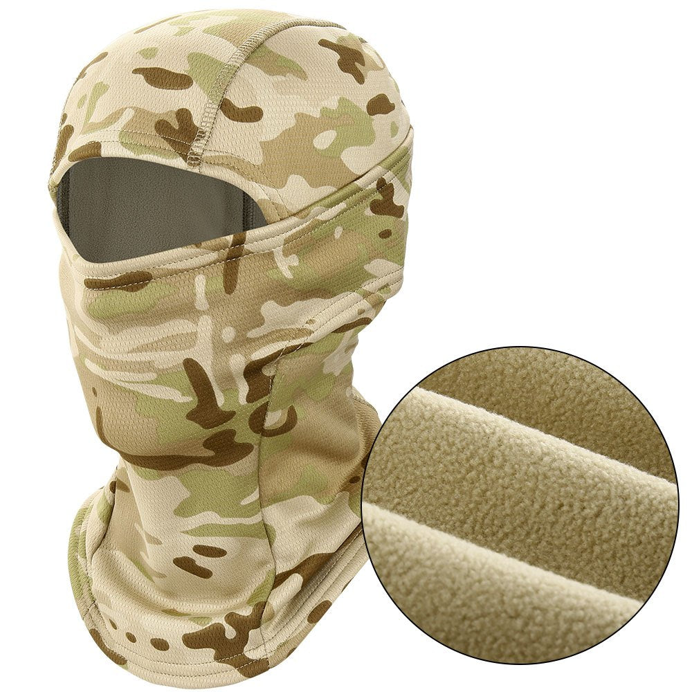 Camouflage Balaclava and Tactical Helmet Hats for Winter Protection