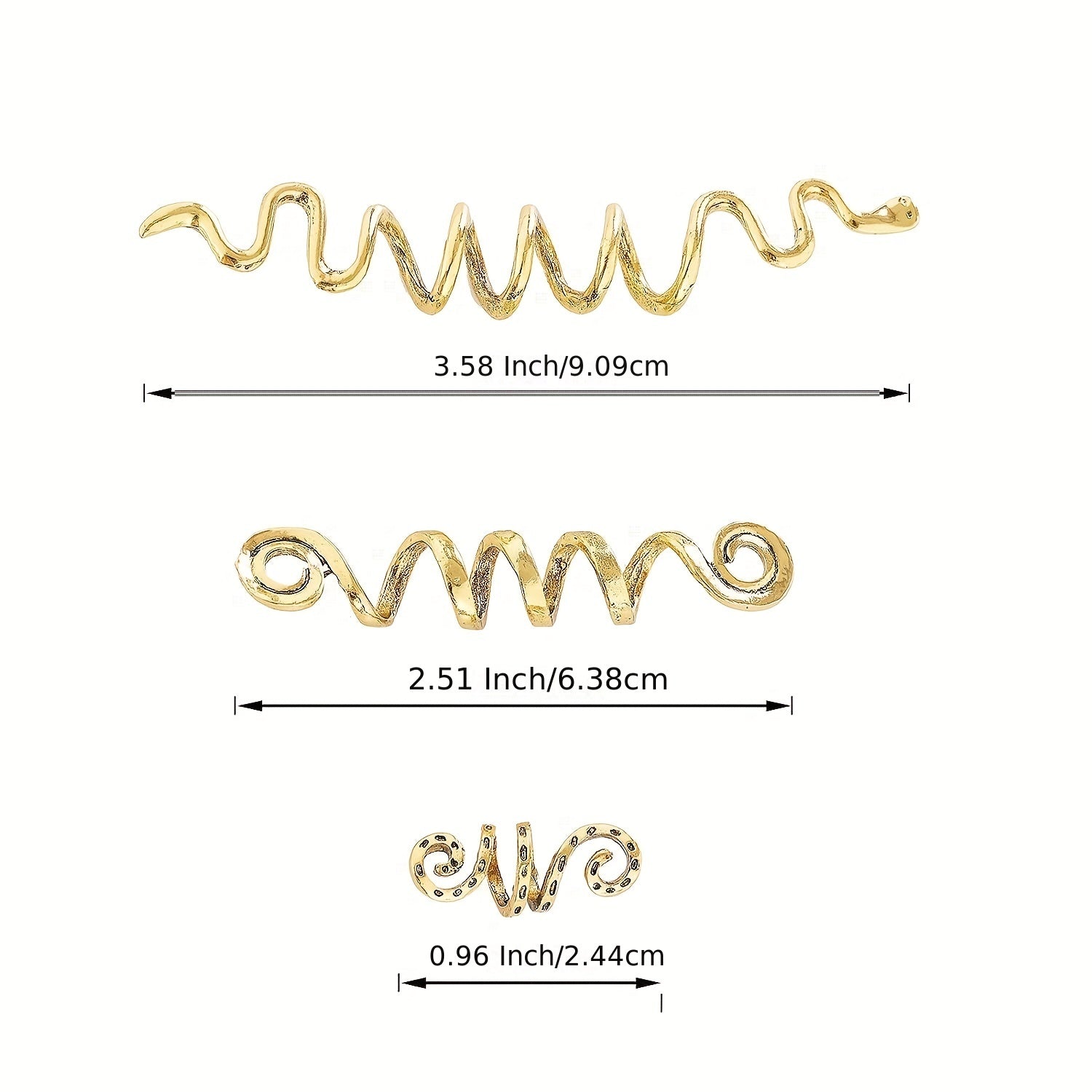3pcs Golden Braid Snake Hair Accessories Girls Dress Up Props